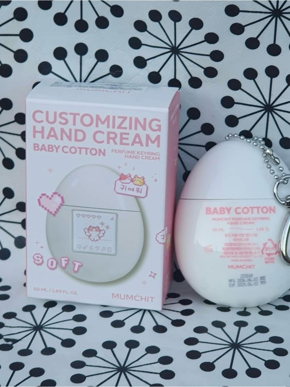 Perfume Keyring Charm Mumchit Baby Cotton Hand Cream 50ml
